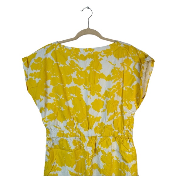 GAP Yellow Floral Midi Dress Cotton Sleeveless Size M Summer Cottagecore Picnic - Picture 8 of 14